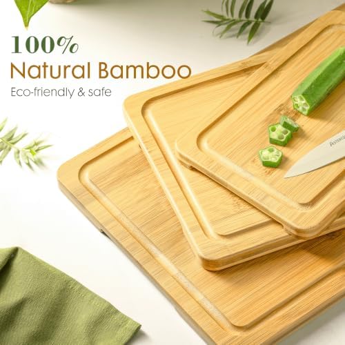 Astercook Nature Bamboo Cutting Boards for Kitchen - Image 6