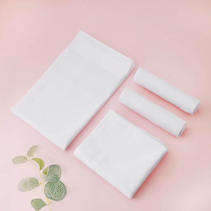 HOULIFE 100% Cotton Unisex Handkerchiefs, Solid Stripe Handkerchiefs for Men & Women Soft Cotton Hankies 15.7x15.7 ”