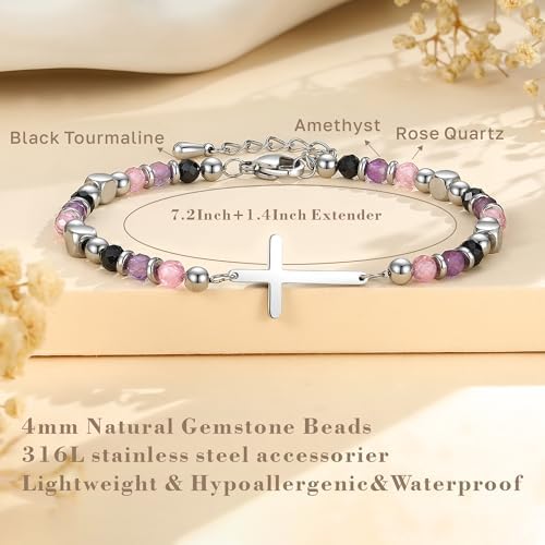 Adjustable Religious Gifts Cross Bracelet for Women Girl - Image 4