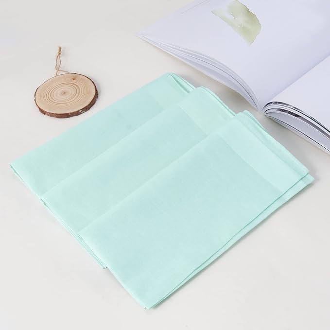 HOULIFE Men's Cotton Handkerchiefs, Solid Color 60S Soft Cotton Hankies for Men Women 6/12PCS 15.7"×15.7"
