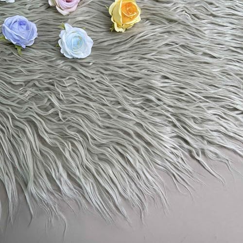 Newborn Photo Props Faux Fur Round 23.6 inch Soft Baby Boy Girl Photo Blanket Studio Photo Mat (Smokey Grey) - Image 5