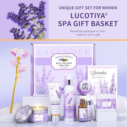 Gifts for Women, Lavender Spa Bath and Body Gift Set - Image 3