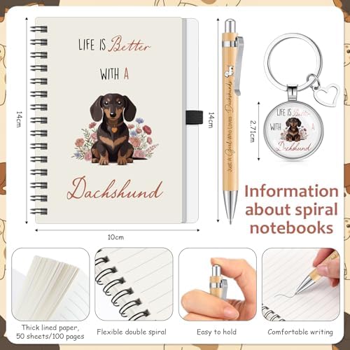 Sadnyy 6 Pcs Dachshund Gift Sets for Women, Unique Dachshund Gift Set - Image 6