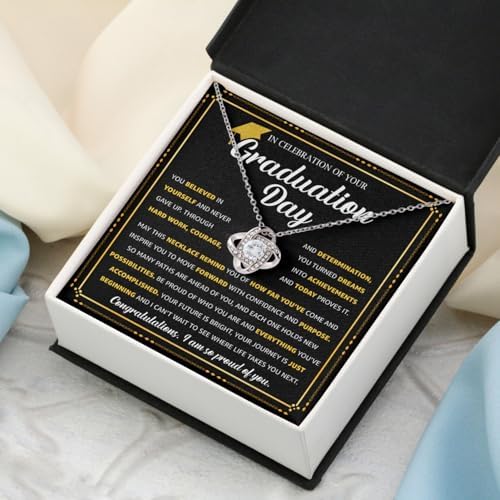 Graduation Necklace for Her 2026 – Inspirational Sterling Silver Necklace with Message Card & Gift Box, Graduation Gifts for Women, Daughter, Girlfriend, Sister, College & High School Grad - Image 3