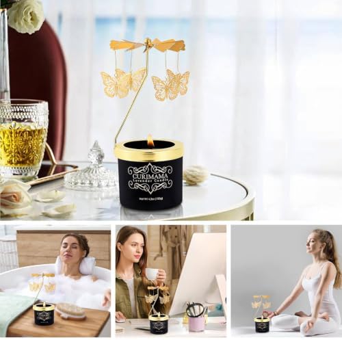 Curimama Lavender Rotating Butterfly Scented Candle Gift for Women - Image 5