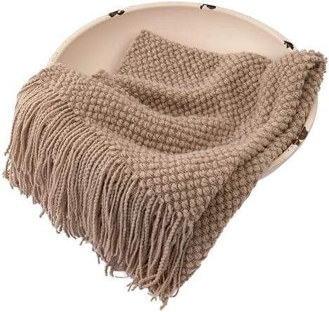 Zeroest Newborn Baby Photography Props Basket Filler Blanket (Tan) - Image 3