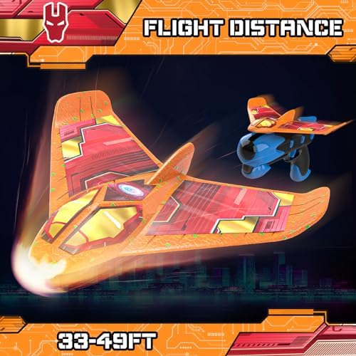 Fuwidvia 6 Pack Airplane Launcher Toys, LED Foam Airplane Toys for Kids - Image 2