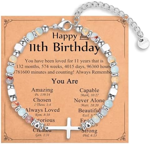 Christian Gifts for Women Girls, Religious Cross Bracelet by IKIATY