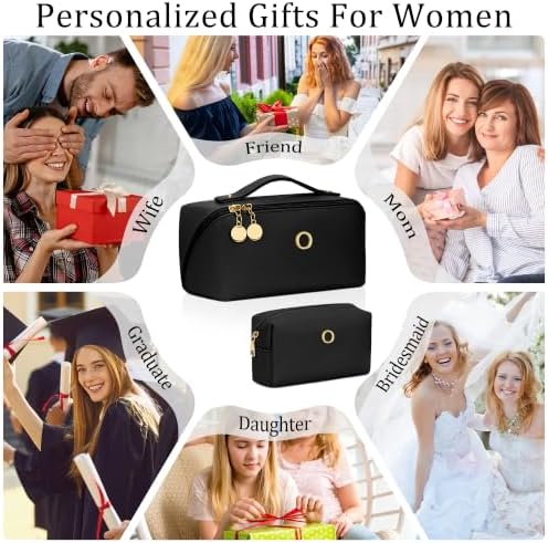 Initial Makeup Bag Personalized Gift for Women Teen Girls - Image 2