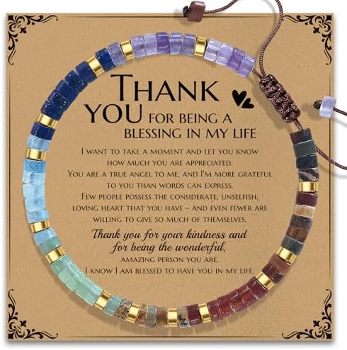 AGOT Thank You Gifts for Women: Teacher Appreciation Office Gifts for Coworkers Employee Boss Lady Manager Colleague Natural Stone Bracelet by AGOT
