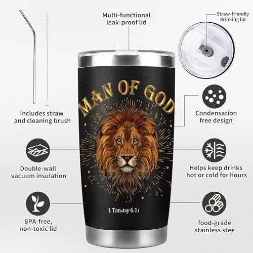 CRASHOT Christian Gifts for Men, Travel Tumbler Religious Gift Set - Image 4