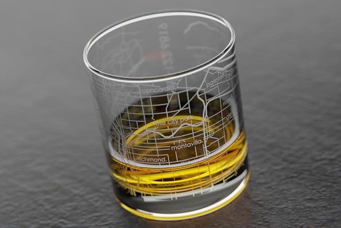Well Told Engraved Portland Oregon Map Rocks Glass, Old Fashioned Whiskey Glass (11 oz, Clear) Etched Whiskey Glass, Gifts For Whiskey Lovers