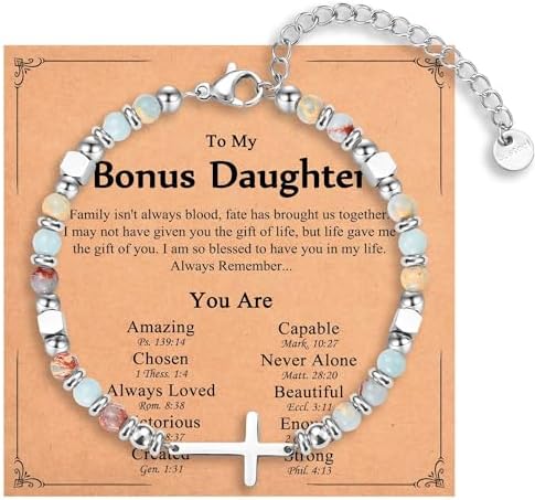 Christian Gifts for Women Girls, Religious Cross Bracelet by IKIATY