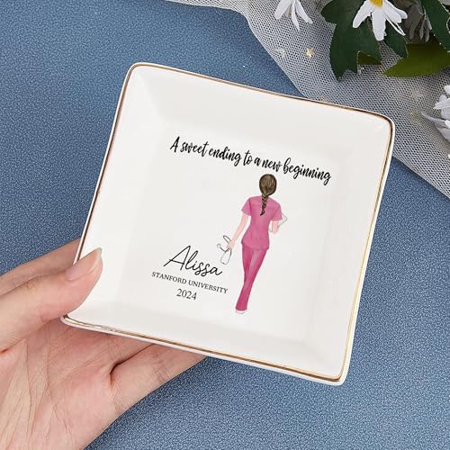 Sweetee Personalized Jewelry dish graduation gifts for her 2025, nurse graduation gifts for women,college graduation gifts for her - Image 4