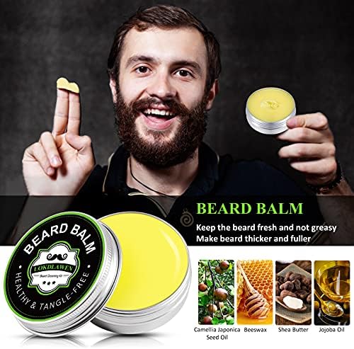 Beard Kit for Men Fathers Day Dad Gifts with Beard Wash, Beard Conditioner, Beard Oil, Beard Balm, Brush, Comb, Scissors, Storage Bag, Gifts for Men Dad Husband Boyfriend - Image 5