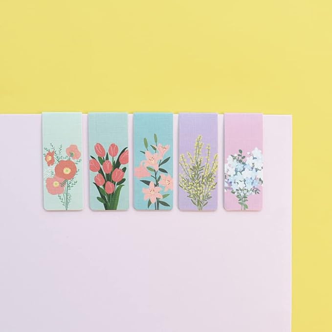 Monolike Magnetic Bookmarks Flower for You Ver.2, Set of 5