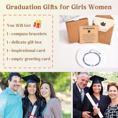 2026 Graduation Gifts for Women Her, Compass Bracelet for Girls Women - Image 6