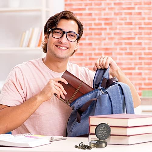 Kanayu 2 Pcs Compass Graduation Gift Compass with Stamped Leather Case and Leather Journal Notebook High School College Graduation Gifts for Him - Image 6