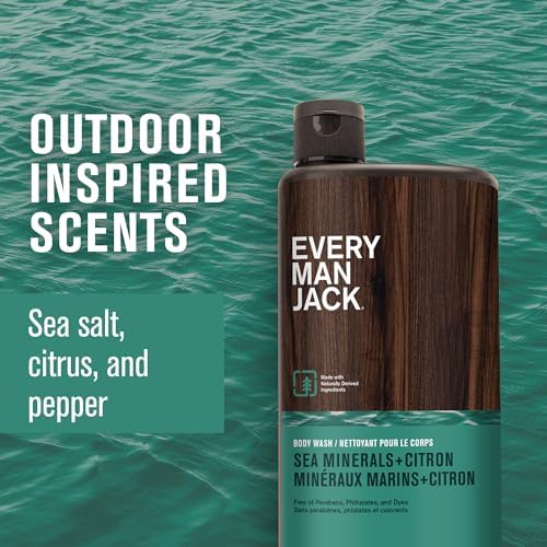 Every Man Jack Hydrating Body Wash for Men, Sea Minerals Citron, 2pk - Image 3