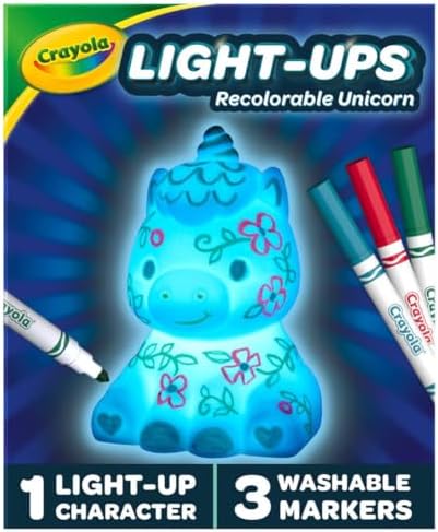 Crayola Light Ups - Unicorn, Reusable Holiday Craft, Glow In The Dark, Unicorn Gift for Kids, Decoration Craft, Toys & Gifts for Kids by Crayola