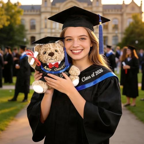 Class of 2026 Custom Graduation Bear - Personalized Teddy Bear Stuffed Animal with Sash & Diploma, Premium Plush Graduation Gift for Her/Him, Kids,Students, Kindergarten,High School & College Souvenir - Image 2
