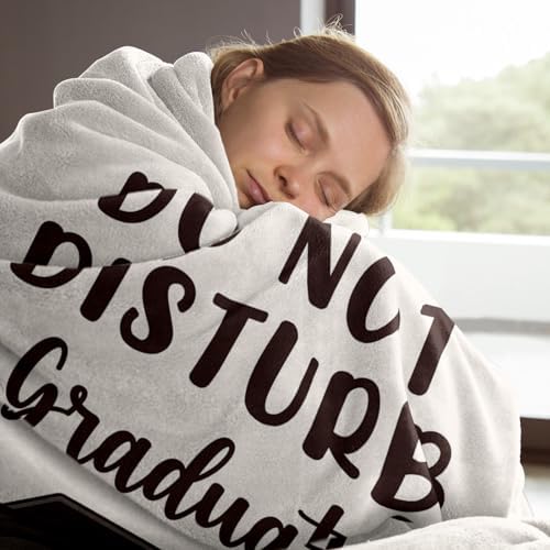 Graduation Gift for Her Him - Do Not Disturb I Graduated Blanket - Image 3