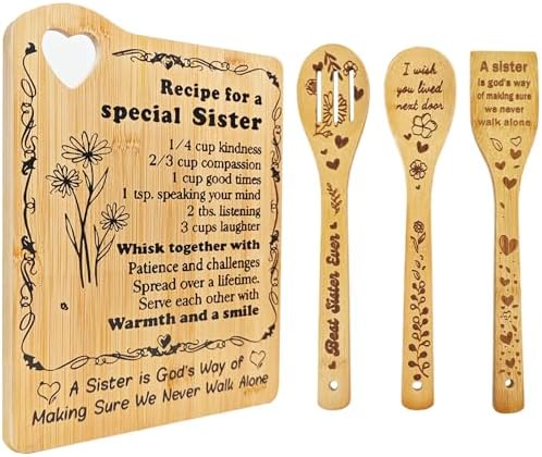 Sister Birthday Gifts - "Recipe for a Special Sister" Cutting Board Set by Unknown