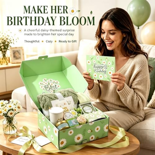 Daisy Birthday Gifts for Women,Self Care Gifts,Birthday Gift Basket for Mom - Image 3