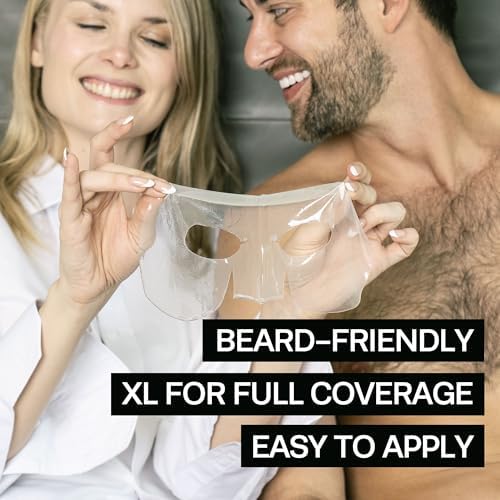 HommeFace Men’s Revitalizing Hydrogel Face Sheet Mask Set, 5ct. - Image 5