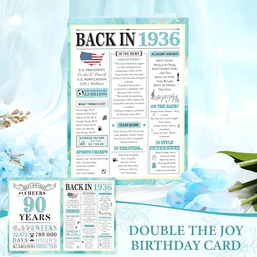 90th Birthday Gifts for Women Funny 90 Year Old Birthday Gifts for Women Unique 90 Years Old Female Gift Ideas Useful 1936 Gift for 90 Year Olds Woman Her Grandma Happy 90th Decorations With Tumbler - Image 4