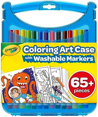 Crayola Super Tips Coloring Art Case with Coloring Pages, Kids Gift, 65+ Pieces, Packaging May Vary - Image 3