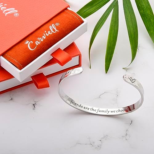 Carviell Bracelets for Women – 100+ Meaningful Engraved Messages – Solid 316L Surgical Stainless Steel Cuff Bracelet – Gift Ready - Image 5