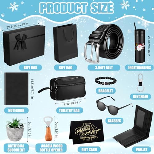 Skylety 12 Pcs Christmas Birthday Gift Set for Men, Santa - Image 3