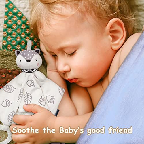 Baby Shower Gifts, Baby Boy Gifts Basket Includes Newborn Blanket Baby Lovey Security Blanket, Funny Baby Bibs Socks & Greeting Card - Baby Gift Set Newborn Shower Basket for Boys - Image 2