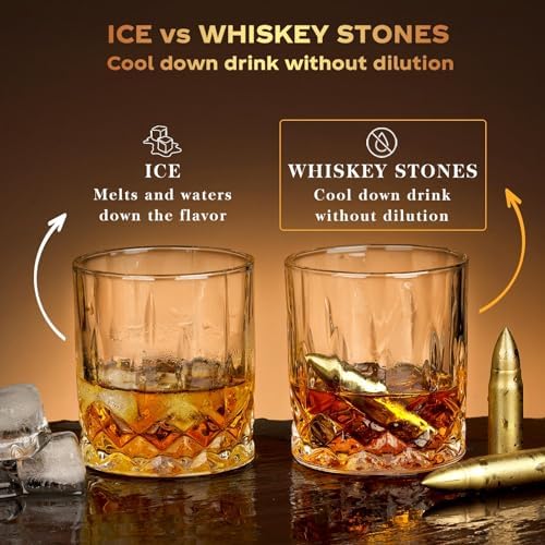 Gifts for Men Dad Husband, Whiskey Stones Reusable Stainless Ice Cubes, Unique Fathers' Day Anniversary Birthday Gift Ideas for Him Boyfriend, Man Cave Stuff Cool Gadgets Retirement Bourbon Presents - Image 5