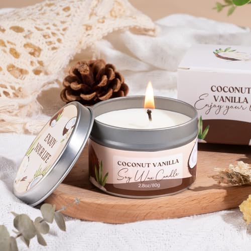 Spa Gift Baskets for Women, Vanilla Coconut Bath and Body Gifts Set for Women, Home Spa Self Care Gift, Relaxing Bath Set for Mom Wife Sister Friends Sister Girlfriend, Mother’s Day Thank You Gifts - Image 4