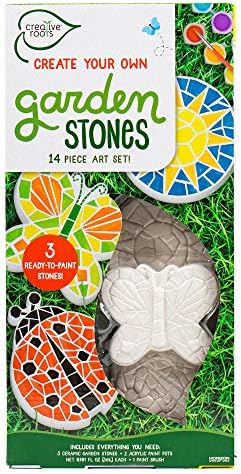 Creative Roots Paint Your Own Stepping Stones, Mini Butterfly, Ladybug, Sun - Image 2