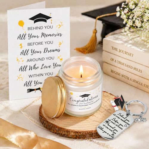 Graduation Gifts for Women Her 2026, Graduation Gift Box Set, College High School Graduation Present College Master Doctor Include 16OZ Glass Cup & Handheld Sail Bag & Bracelet (White) - Image 4