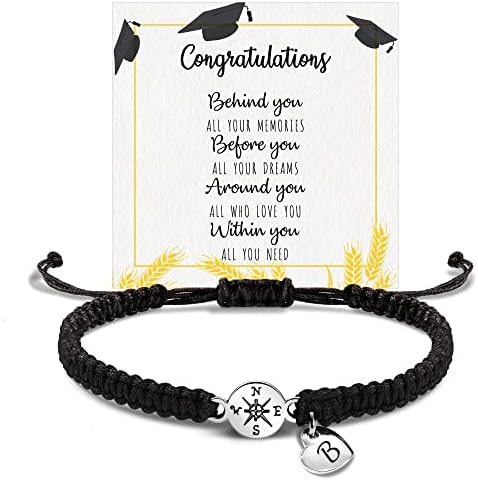 2026 Graduation Gifts, Graduation Gift for Her High School College Graduation Gifts for Teen Girls 5th 8th Grade Masters Degree Grads Initial Bracelets for Women Letter A-Z Charm Bracelet Daughter Niece Granddaughter Girlfriend Jewelry by BTYSUN