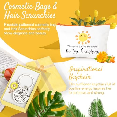 Get Well Soon Gift Baskets for Women, 9pcs Care Package for Women, After Surgery Recovery Gifts, Feel Better Set Thinking Of You - Sending You Hug Sunshine Box for Sick Friend - Image 4