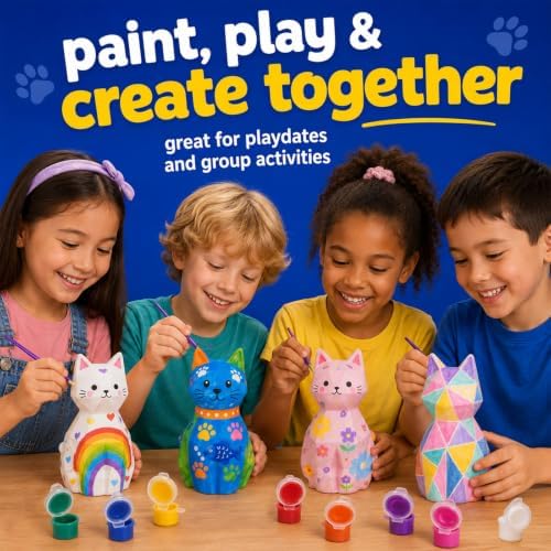 Paint Your Own Cat Lamp Kit, Crafts for Kids Ages 6-12, Gifts for Girls Boy - Image 6