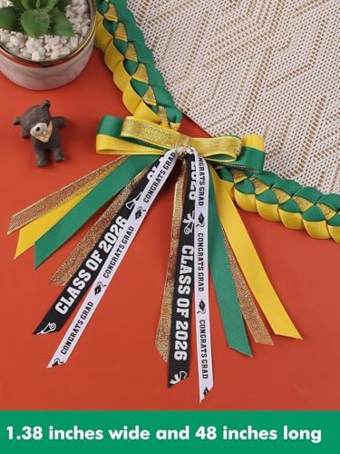 TFTAFAN Graduation Ribbon Lei Graduation Leis Necklace Class of 2026 Graduation Necklace Braided Necklace Graduation Gift Party Accessories for Women and Men - Image 3