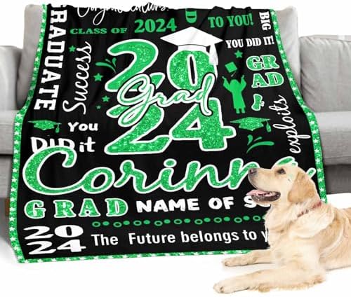 Personalized Senior Class of 2024 Blankets with Photo and Name Picture Blanket Blankets with Pictures Customized Personalized Blankets and Throws Class of 2024 Gifts 43x56inch - Image 4