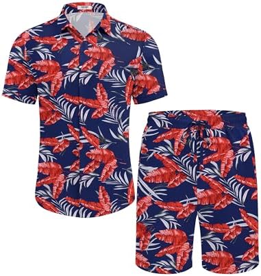 COOFANDY Men's Summer Beach Outfits 2 Piece Short Sleeve Shirts and Shorts Vacation Texture Linen Sets for Men - Image 4
