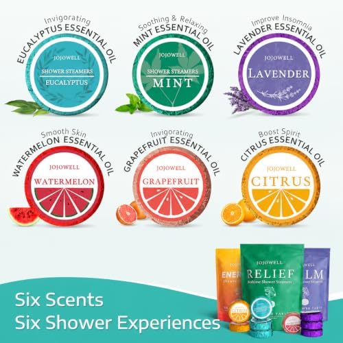 JoJowell Shower Steamers Aromatherapy - 18 Pack Birthday Gifts for Women, Mom Wife Her Teens, Christmas Stocking Stuffers, Self Care with Natural Essential Oils Relaxation Home SPA - Image 4