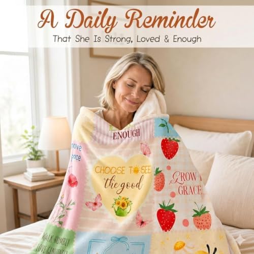 WRAPIX Inspirational Gifts for Women - Soft Fleece Throw Blanket 50x60 in - Image 2