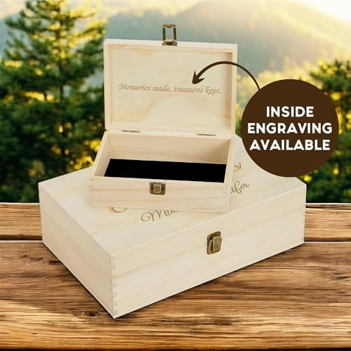 Personalized Adventure Memory Box, Engraved Travel Keepsake for Couples - Image 4