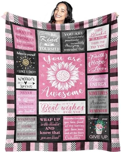Get Well Soon Gifts for Women After Surgery, Inspirational/Sympathy/Relaxation/Spiritual/Motivational/Encouragement/You are Awesome Gifts for Women Blanket 60"x50" by Mcurore