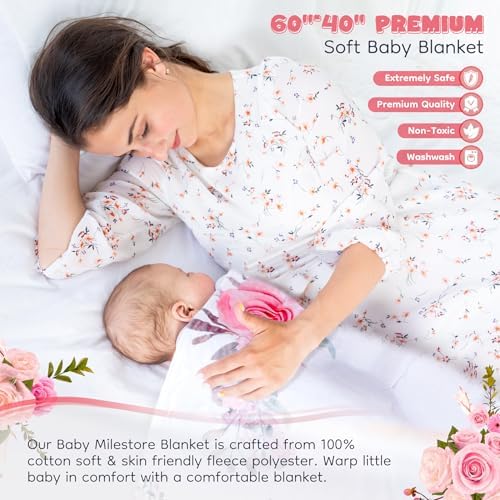 New Mom Gifts & Baby Girl Gift Set for Newborn,Baby Girl Gift Basket with Baby Milestone Blanket,Pregnancy Gifts for Expecting Mom,New Mom Care Package After Baby, Pregnancy Gifts for Women and Baby - Image 6
