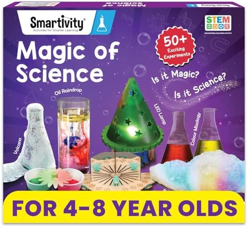 Smartivity Magic Science Kit for Kids Ages 4, 5, 6, 7, 8 Years | 50+ Amazing Science Experiments I Birthday Gifts for Boys & Girls | I Educational Toy for Kids Age 4-8 Years Old by SMARTIVITY